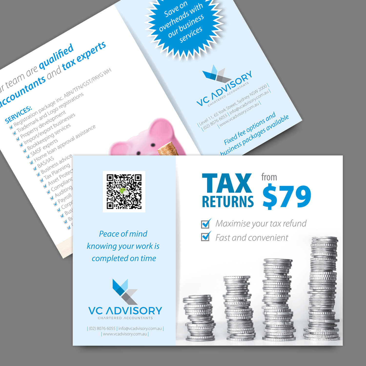 Flyer Design by Ashley Erasmus for VC Advisory Pty Ltd | Design #18964943