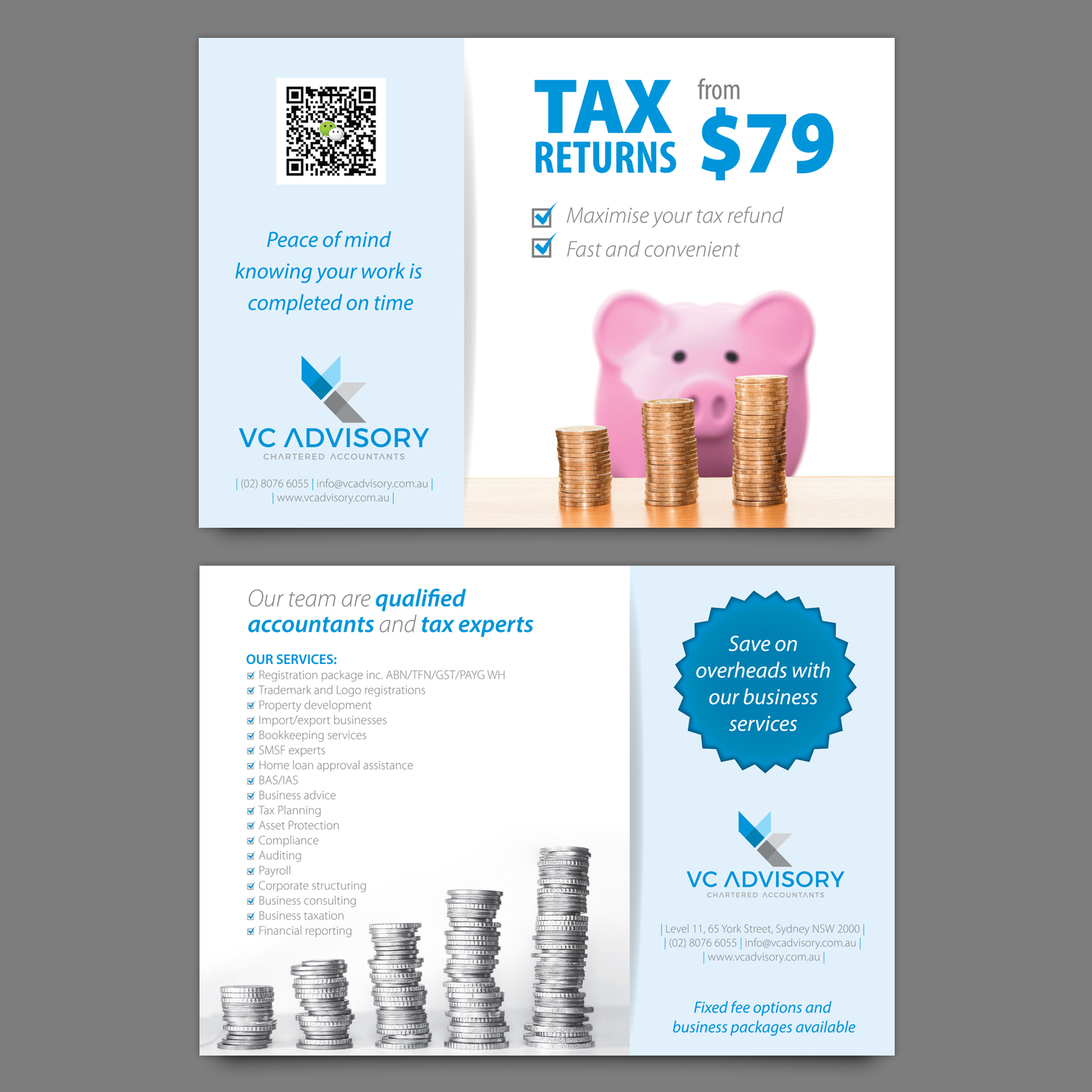 Design de Flyer par Ashley Erasmus pour VC Advisory Pty Ltd | Design #18972693