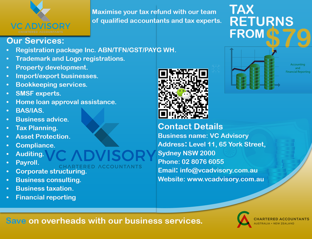 Diseño de Flyer por veeBC para VC Advisory Pty Ltd | Diseño #18971967