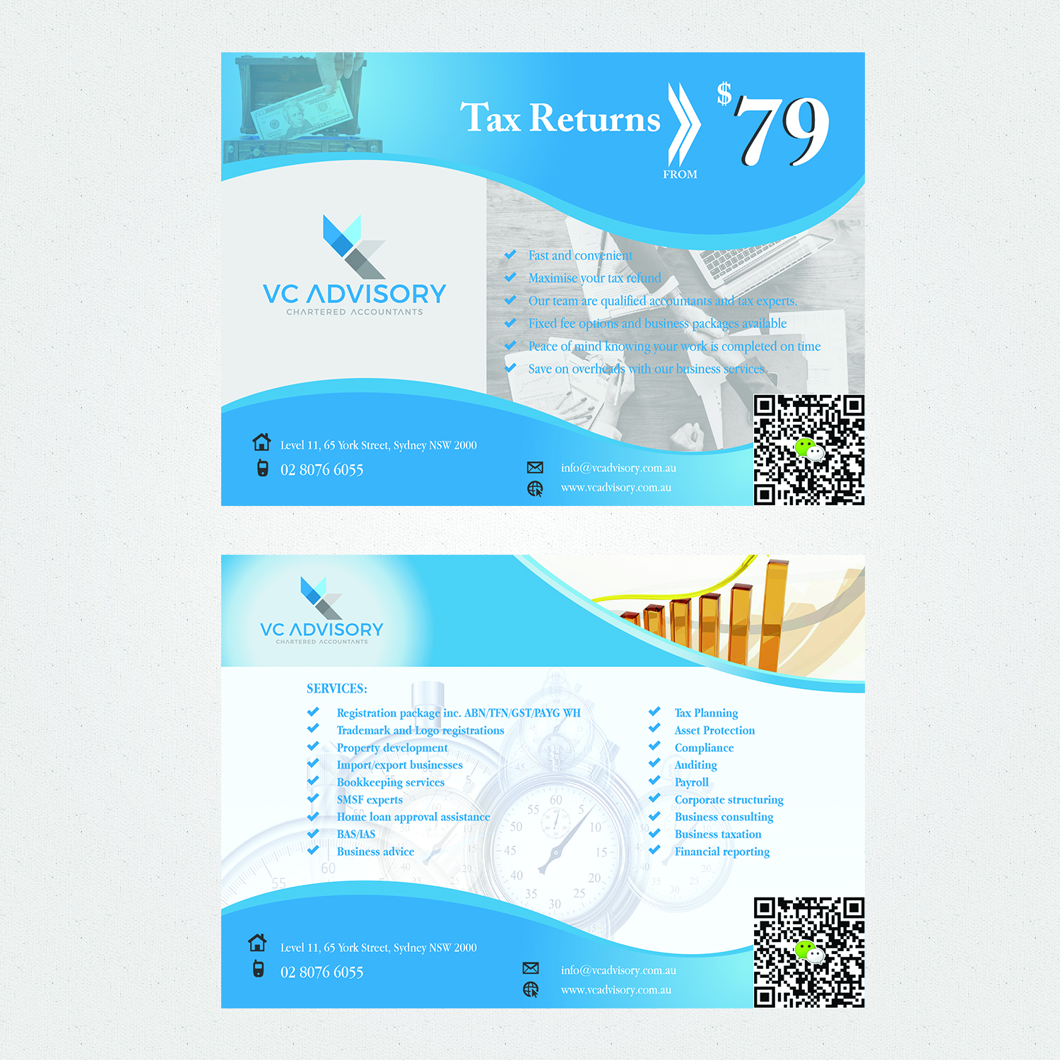 Flyer Design by Barence for VC Advisory Pty Ltd | Design #18977634