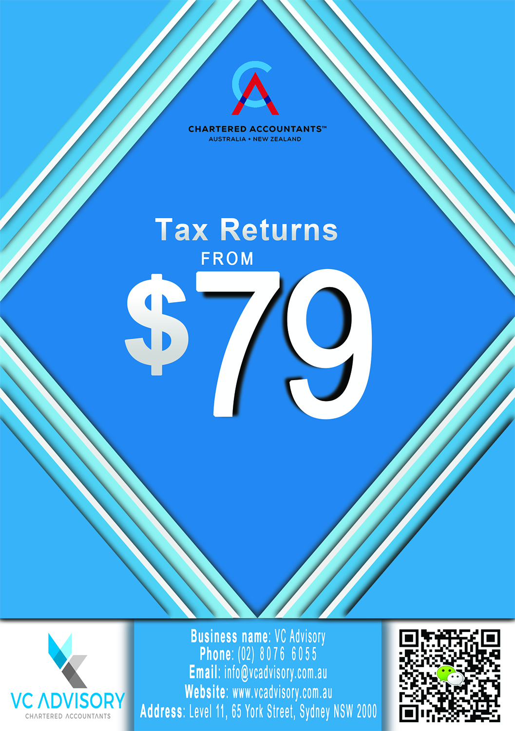 Flyer Design by Thanh Huu 3 for VC Advisory Pty Ltd | Design #18977728
