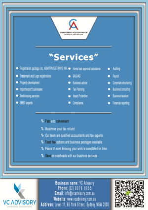 Flyer-Design von Thanh Huu 3 für VC Advisory Pty Ltd | Design: #18977730