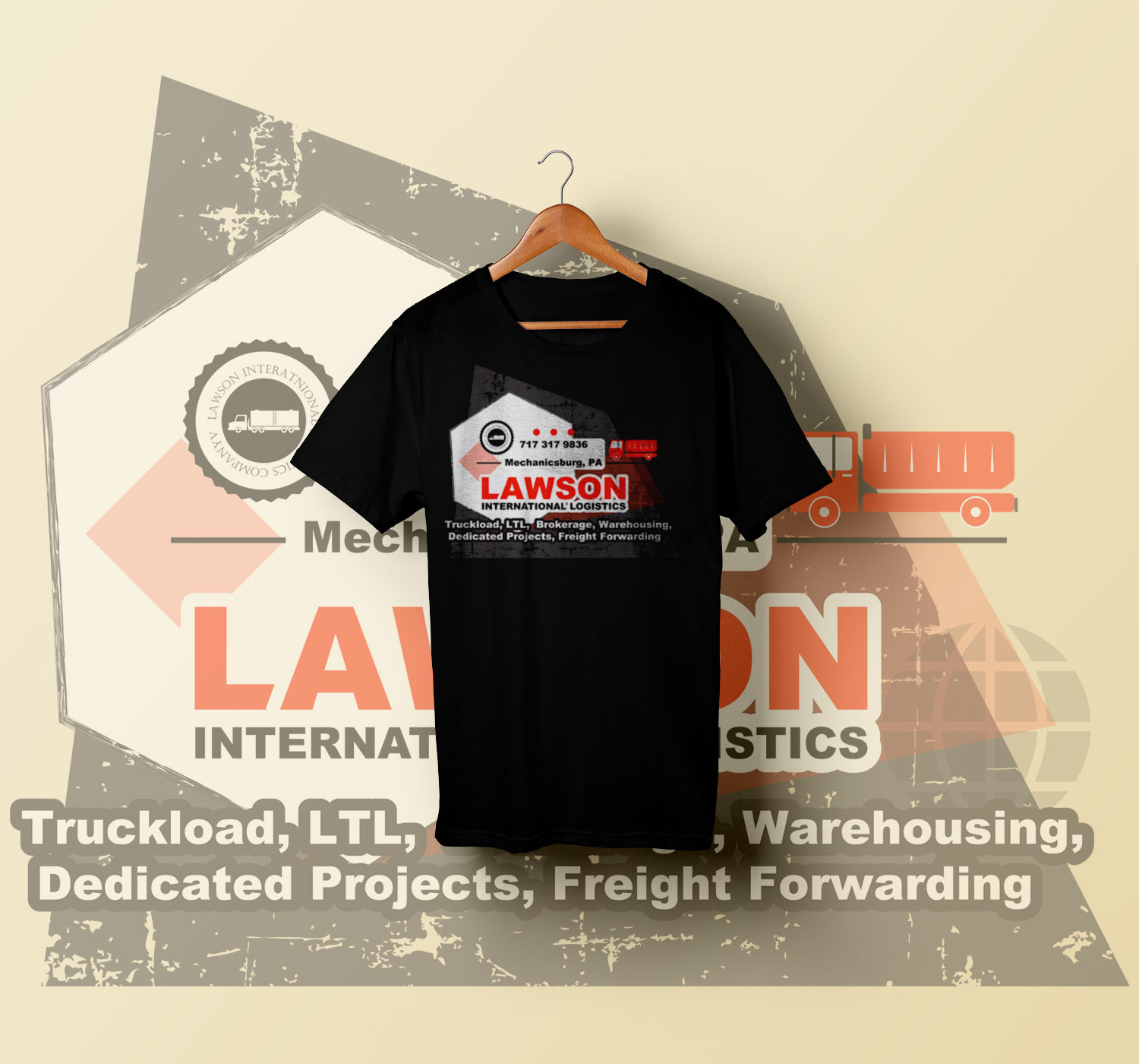 T-shirt Design by Lubaa for Lawson International Logistics | Design #18934963