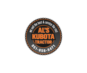 Company name(AL's kubota tractor)  as well as  slogan (we sell the best & service the rest.) | Logo Design by ACK Design