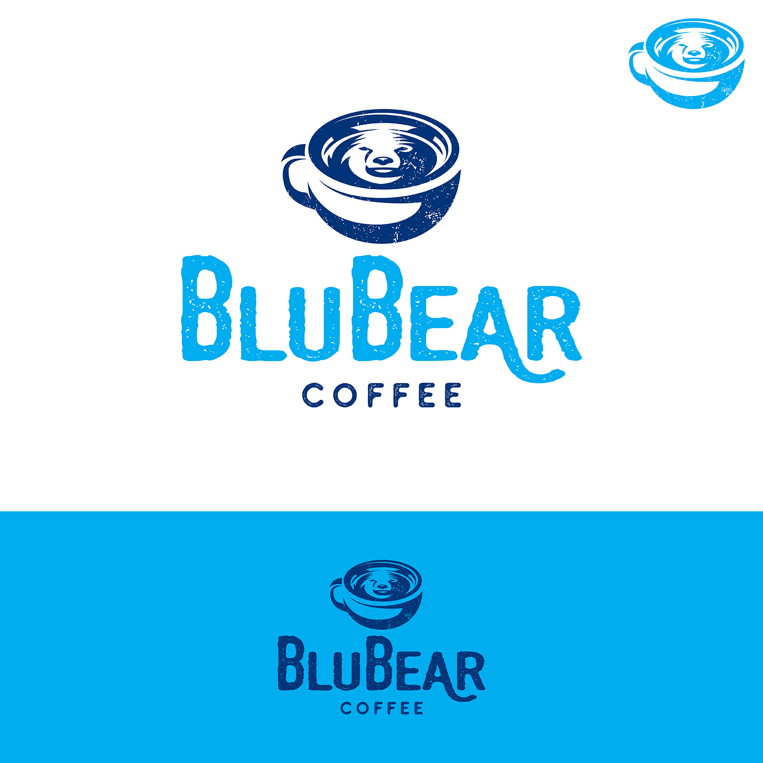 Logo Design by RoundYellow for BluBear Coffee | Design #18928398