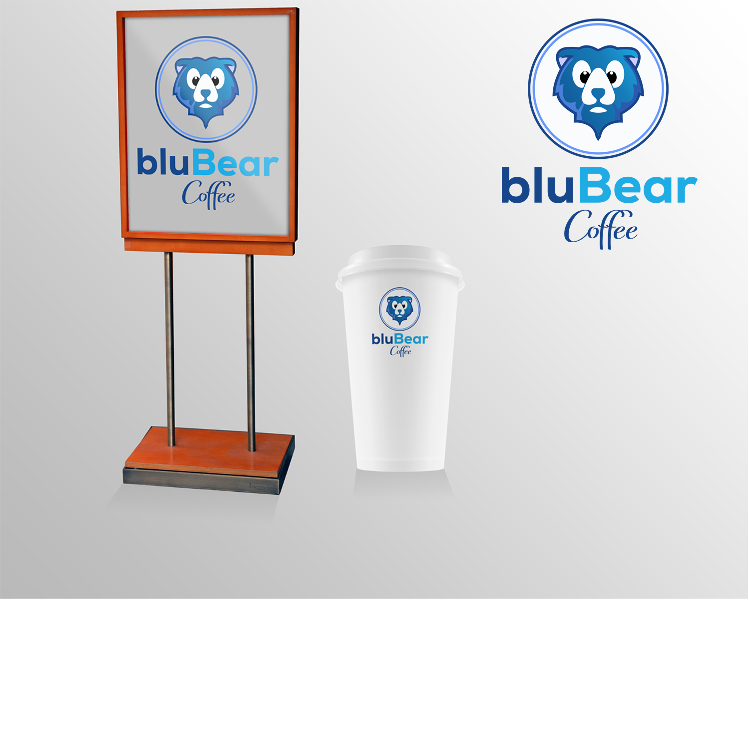 Logo Design by swimart.design 2 for BluBear Coffee | Design #18927403