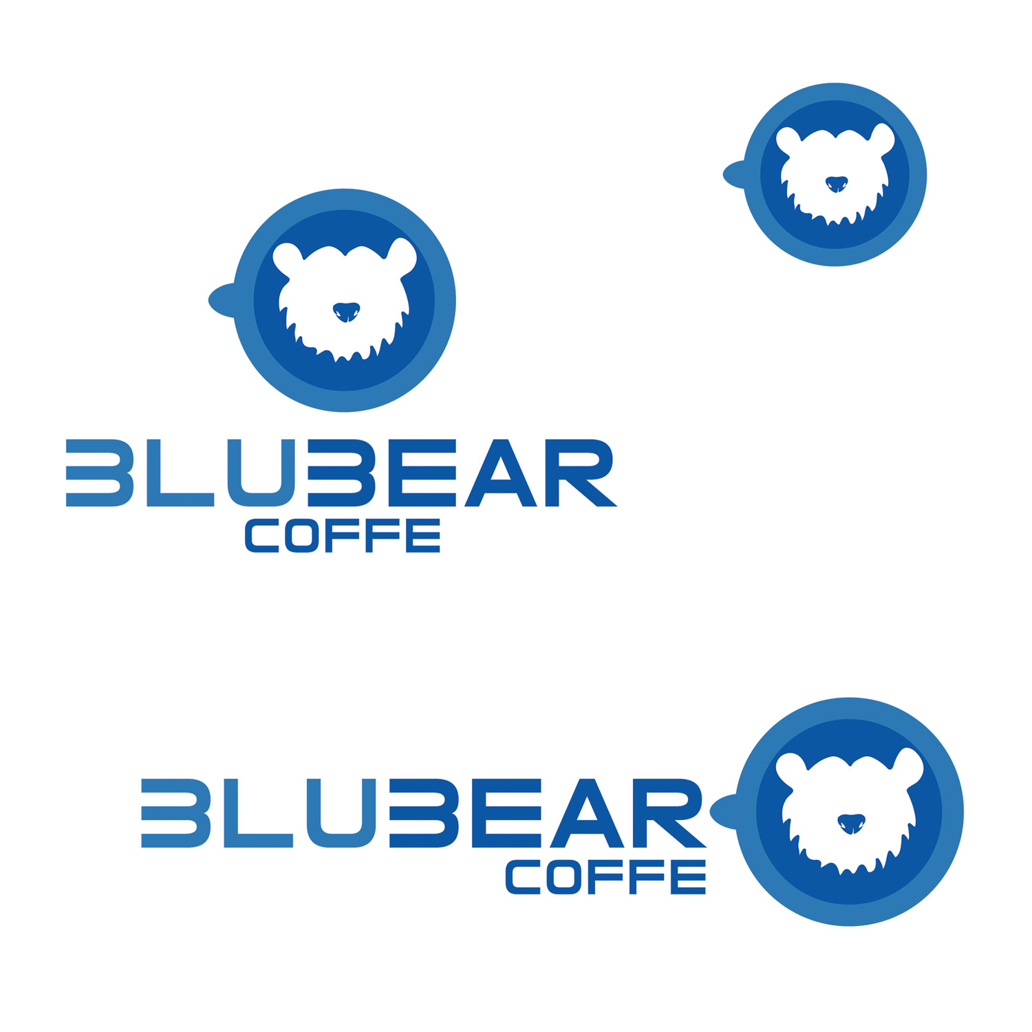 Logo Design by NatachaHoskins 2 for BluBear Coffee | Design #18935605