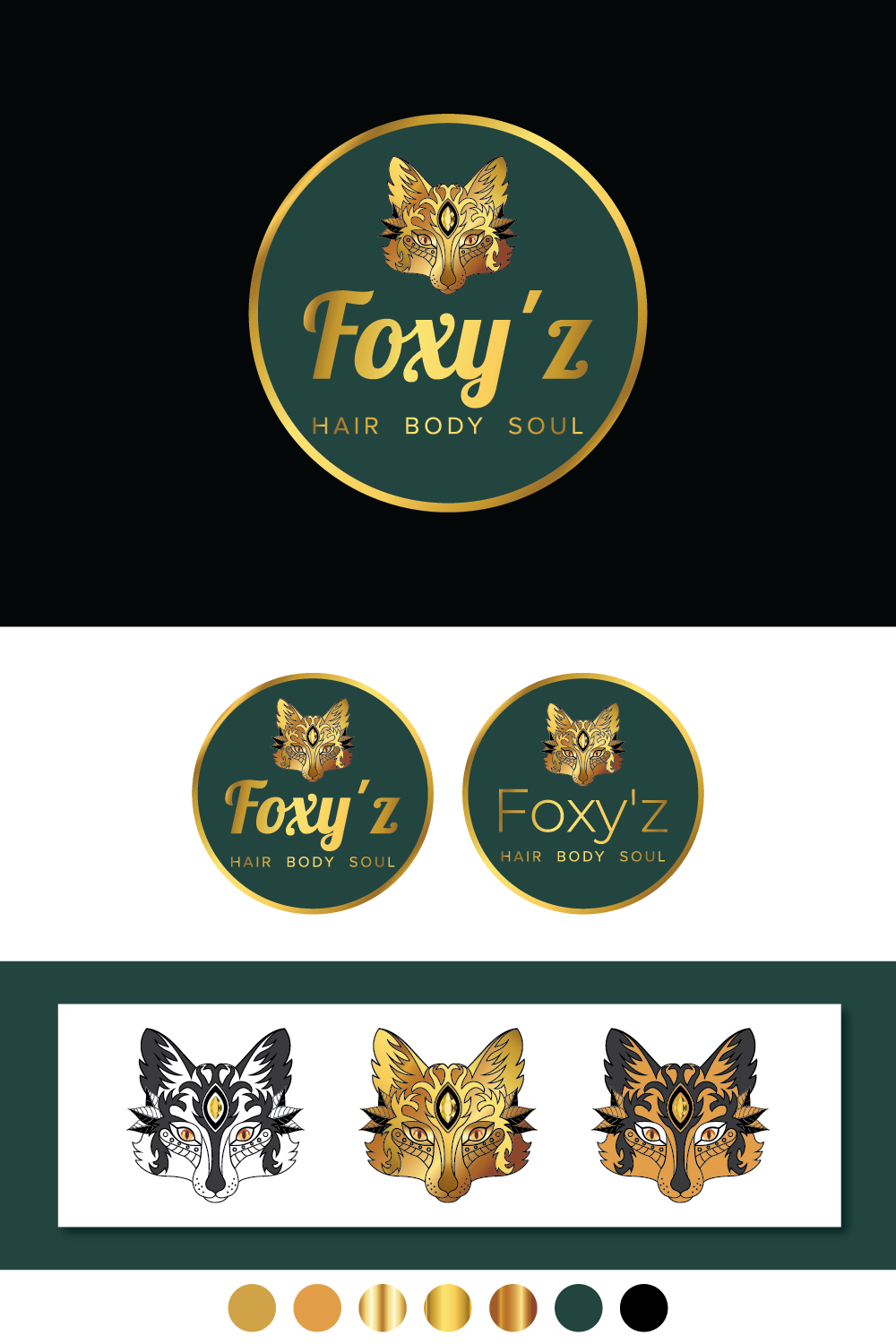 Logo Design by Wild Geek for Foxy'z Hair Body Soul | Design #18948527