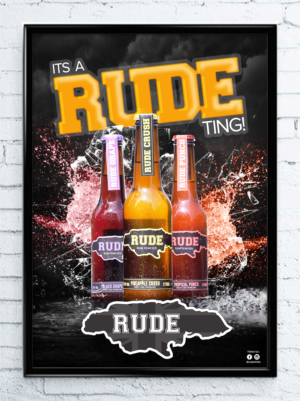 Rude Drinks needs a poster for a new alcoholic drink | Advertisement Design by SAI DESIGNS