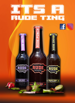 Rude Drinks needs a poster for a new alcoholic drink | Advertisement Design by creative gravity