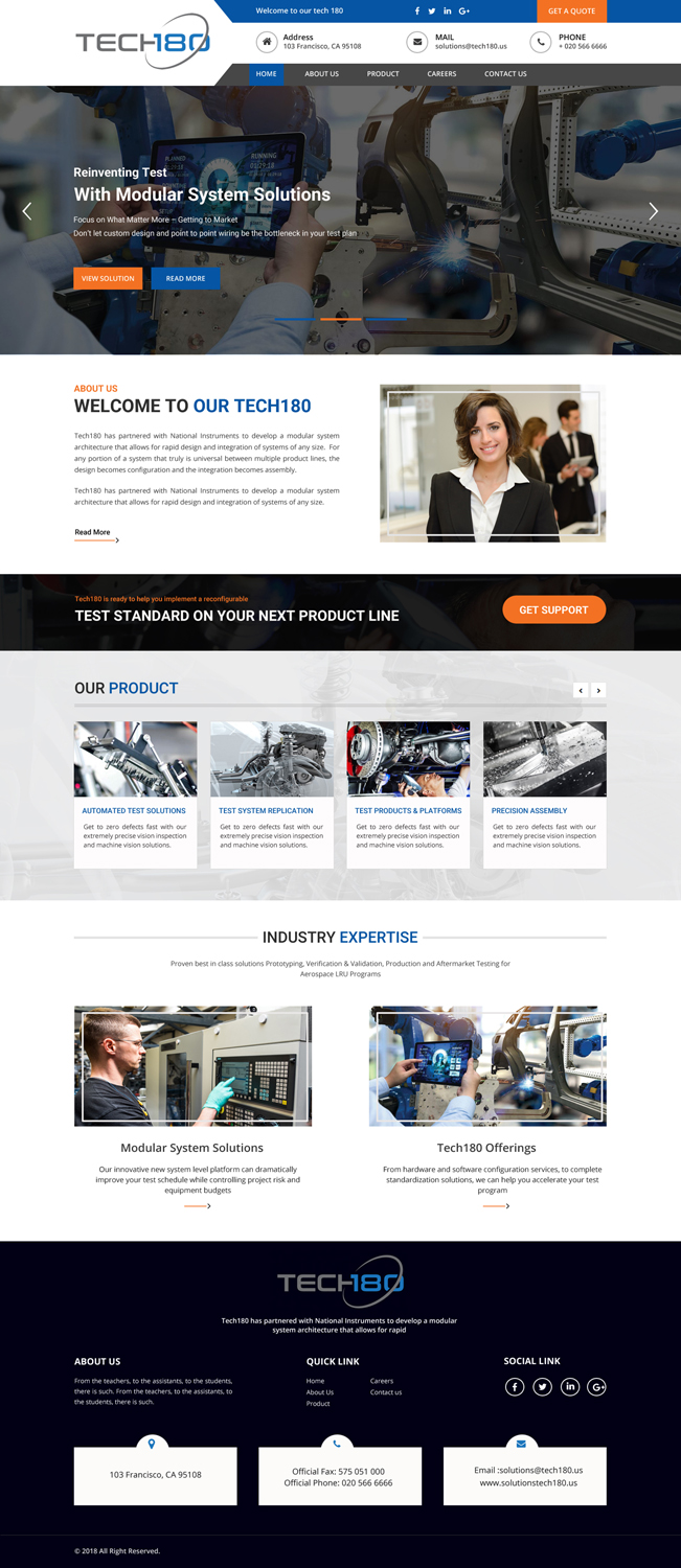 Diseño Web por Dream Logo Design para Tech180 | Diseño #18940911