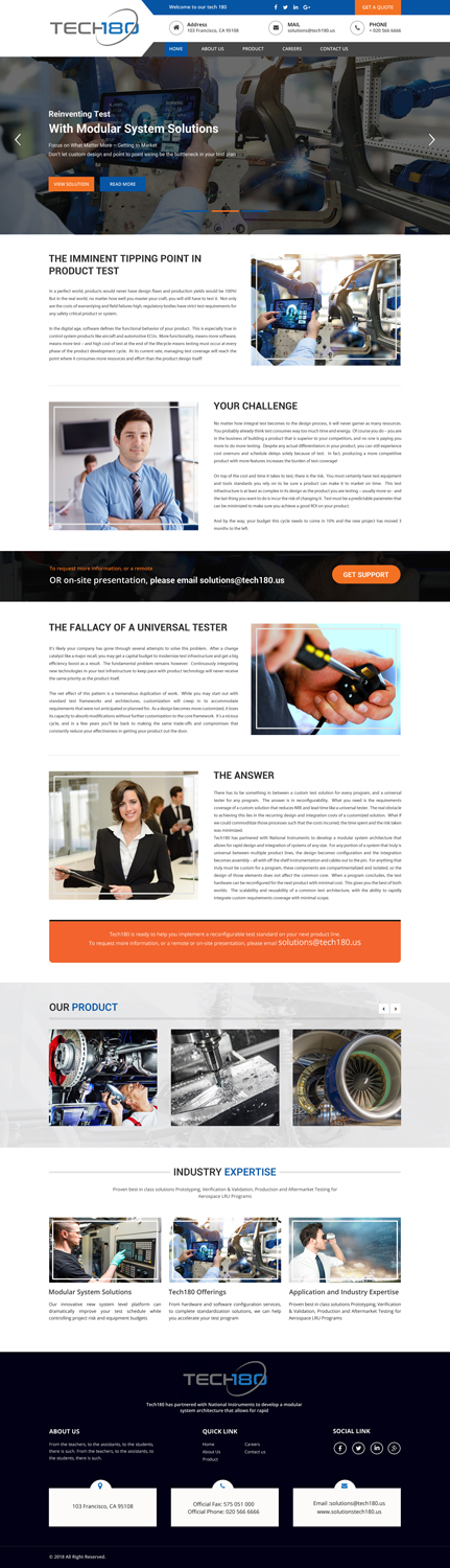 Diseño Web por Dream Logo Design para Tech180 | Diseño #18955479
