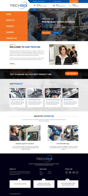 Web Design by Dream Logo Design for Tech180 | Design #19096036