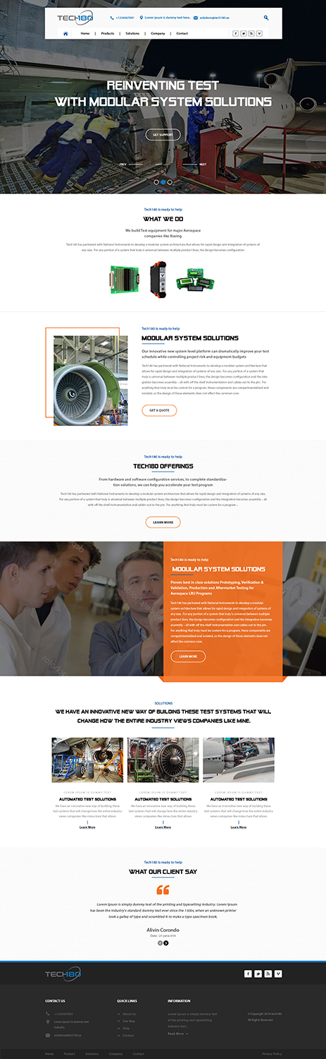 Diseño Web por PiXthemes para Tech180 | Diseño #18977098
