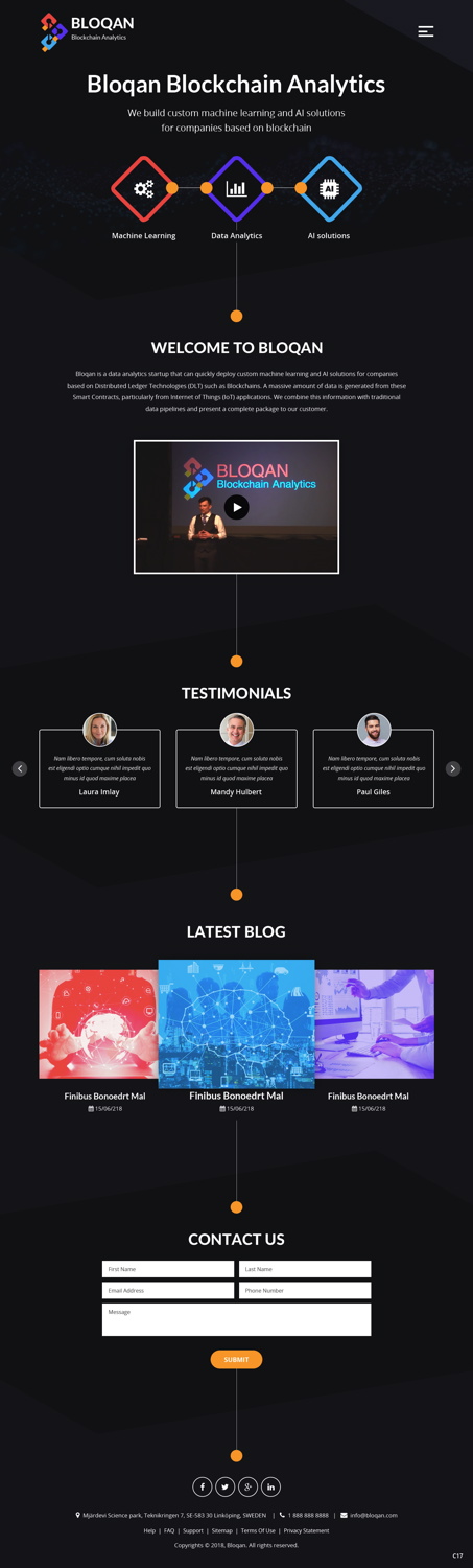 Wordpress Design by pb for Bloqan | Design #18940241