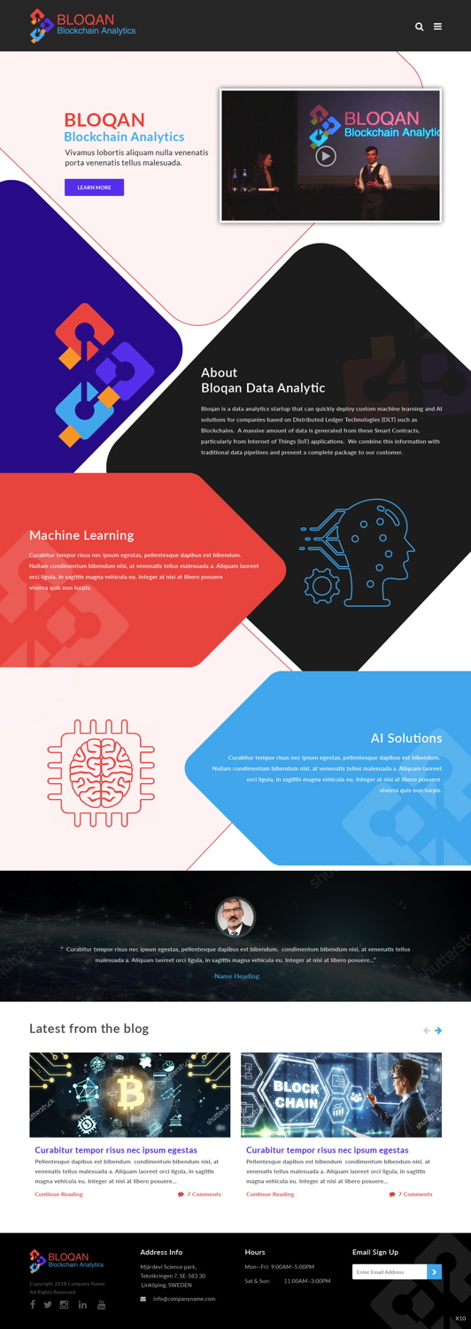 Wordpress Design by pb for Bloqan | Design #18944784