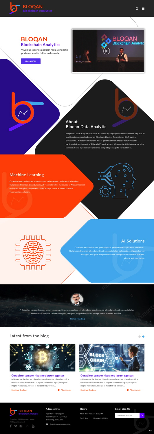 Wordpress Design by pb for Bloqan | Design #18975518