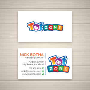 Business Card Design for Totzone (Hires out childrens play areas) | Business Card Design by Bold Pixels