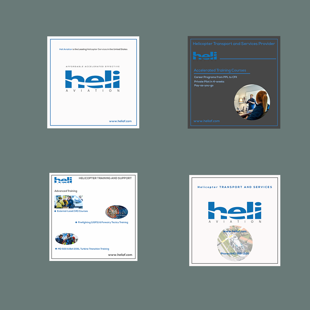 Banner Ad Design by Hossain M. Rezwan for Heli Aviation Florida, LLC | Design #18961468