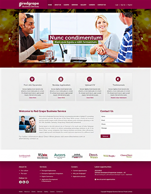 Web-Design von Latest Design Ideas für Redgrape Business Services | Design: #2980866