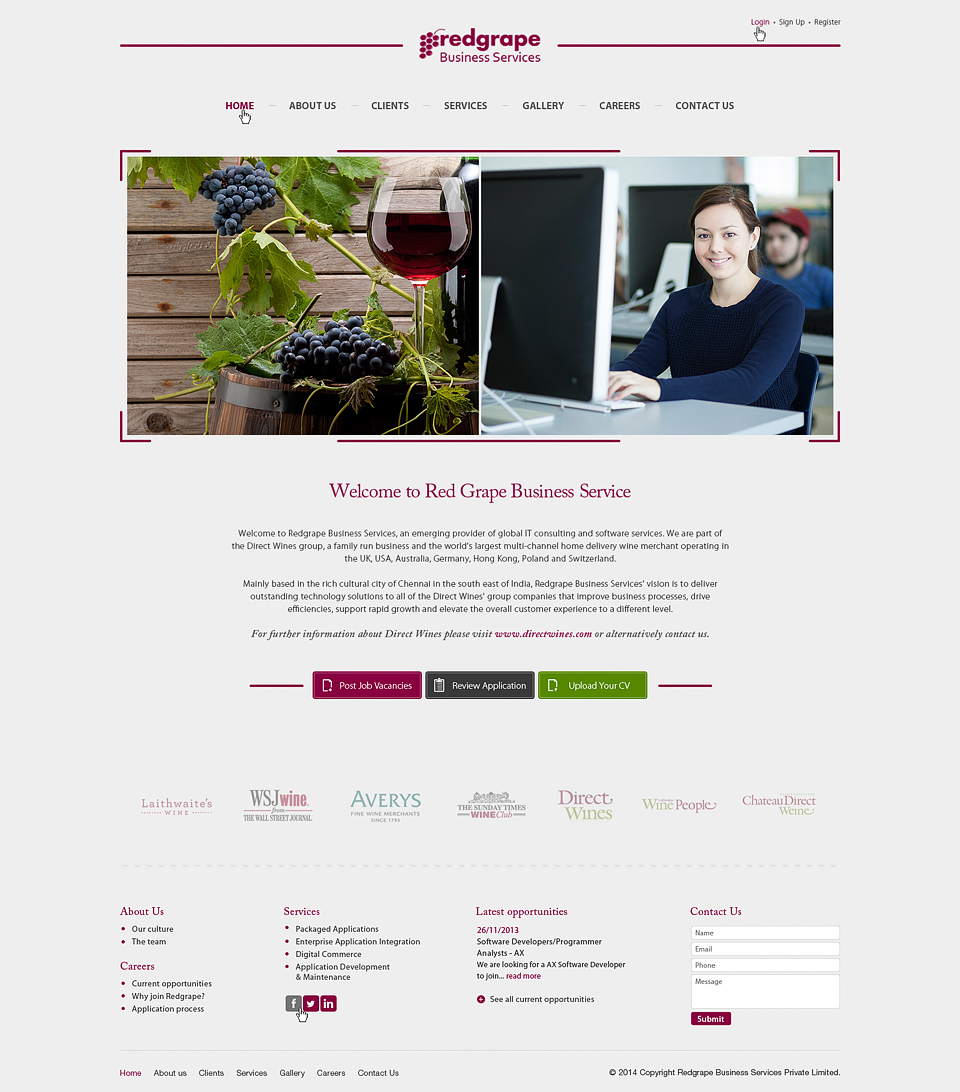 Web Design by Latest Design Ideas for Redgrape Business Services | Design #3057082