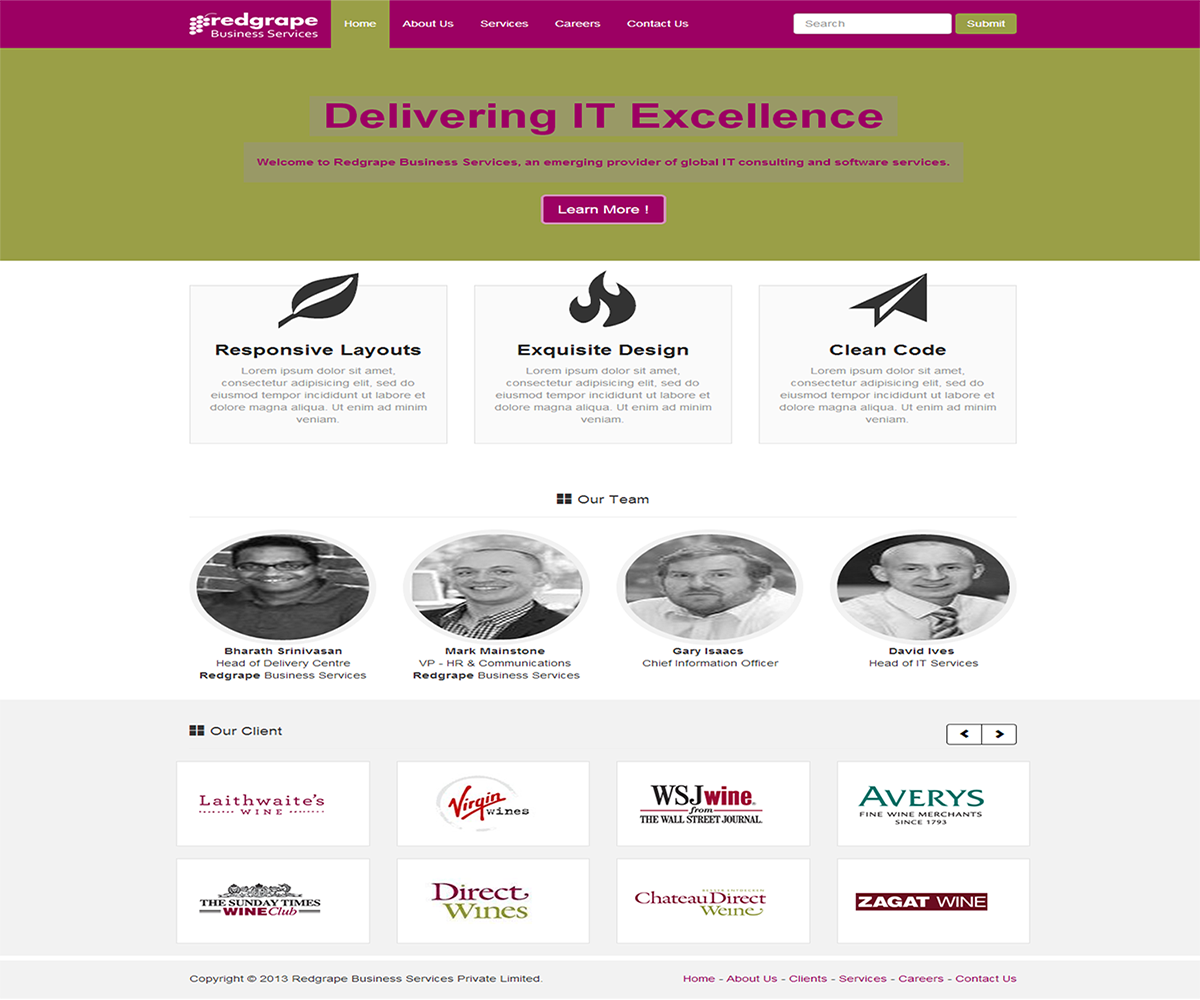 Web Design by chanchandrue for Redgrape Business Services | Design #2914390