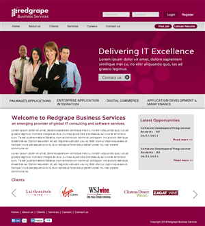 Diseño Web por Hetal  para Redgrape Business Services | Diseño #2986195