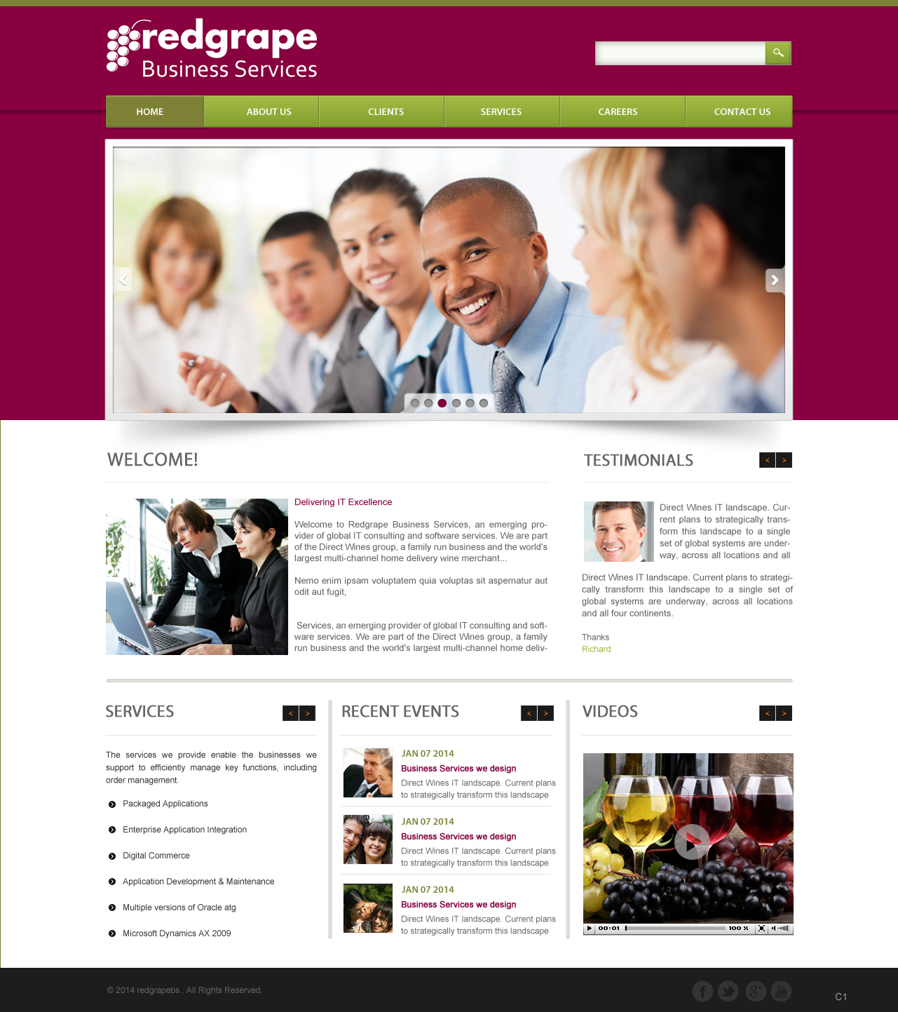 Web-Design von pb für Redgrape Business Services | Design #2915942