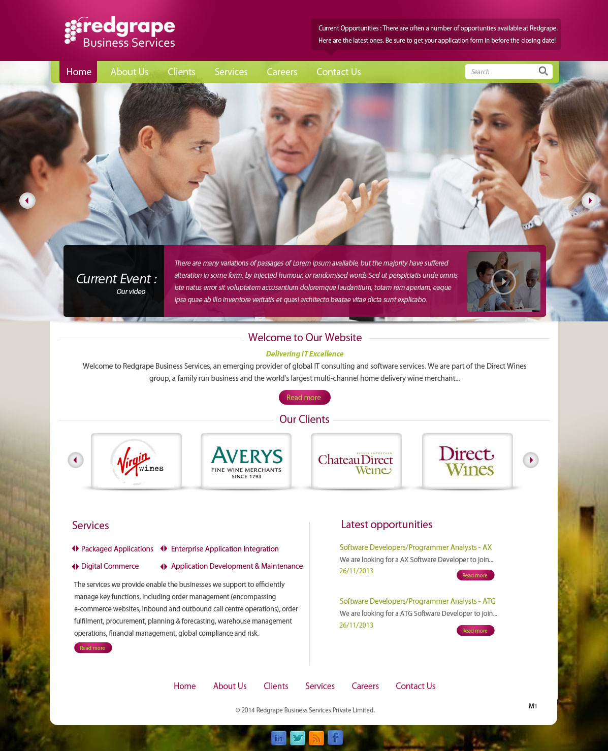 Web-Design von pb für Redgrape Business Services | Design #2915950