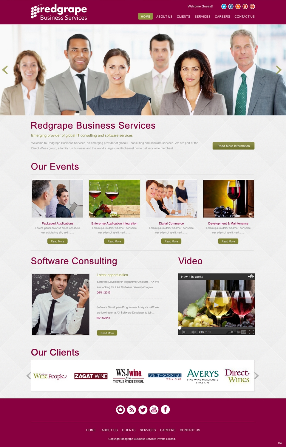 Web-Design von pb für Redgrape Business Services | Design #2915955