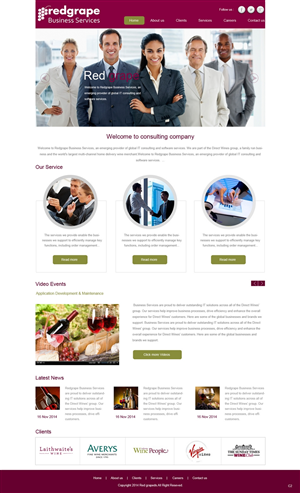 Web-Design von pb für Redgrape Business Services | Design: #2915957