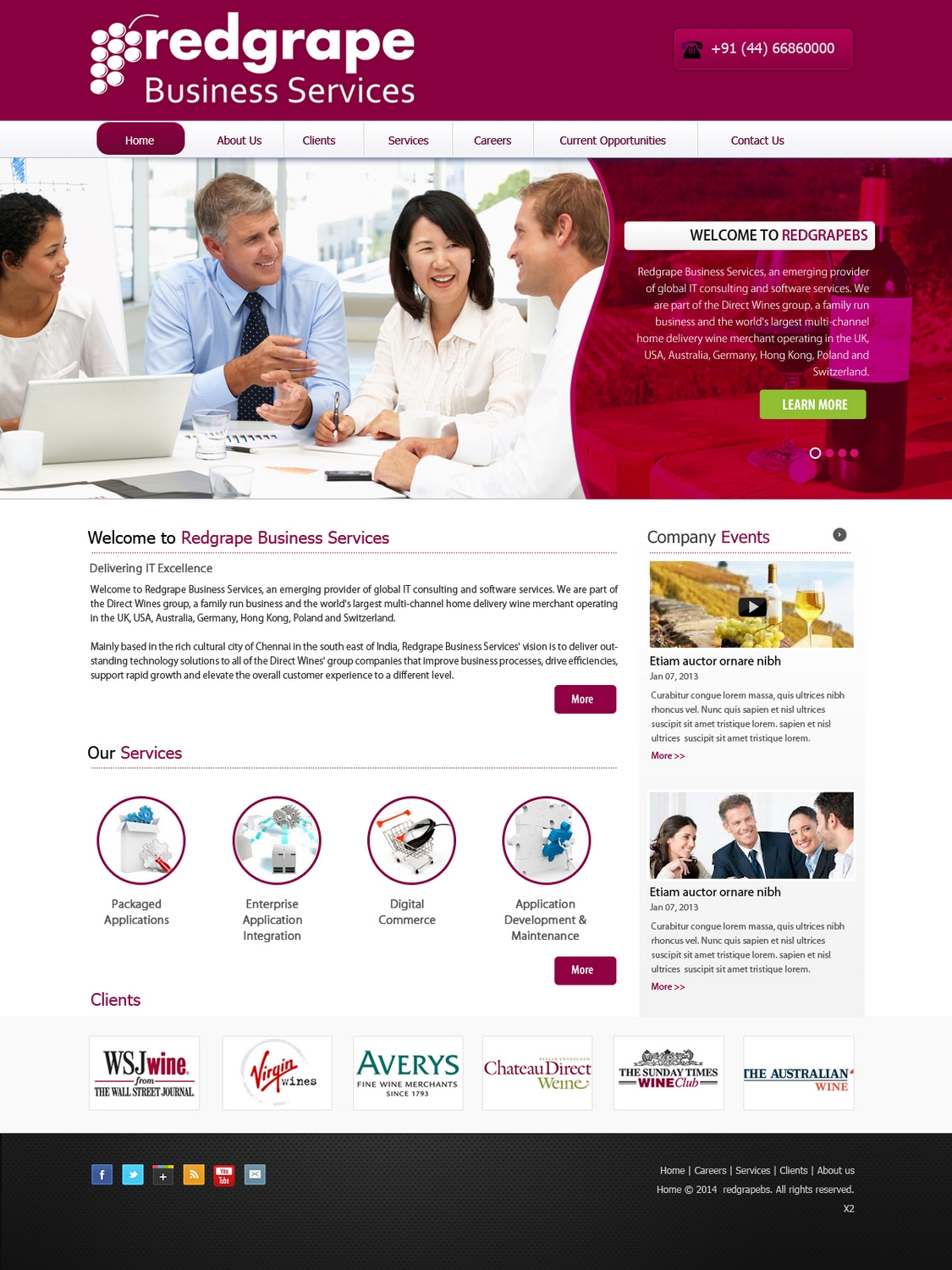 Web-Design von pb für Redgrape Business Services | Design #2915959
