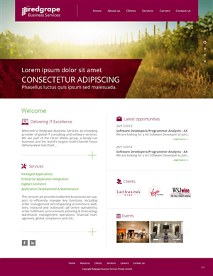 Web-Design von pb für Redgrape Business Services | Design: #2915967