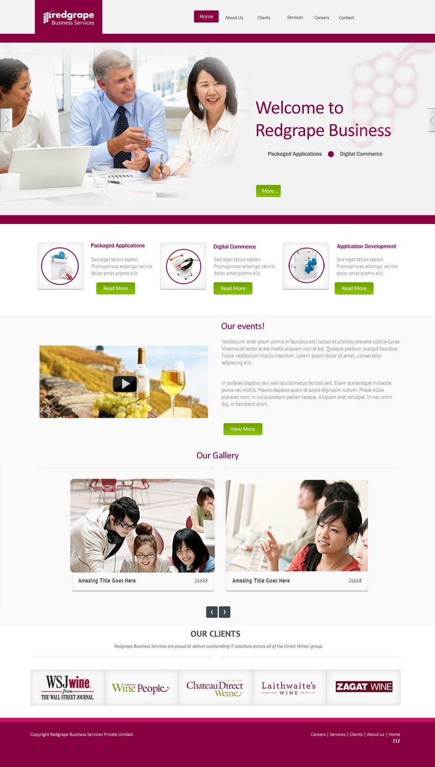 Web-Design von pb für Redgrape Business Services | Design #2923444