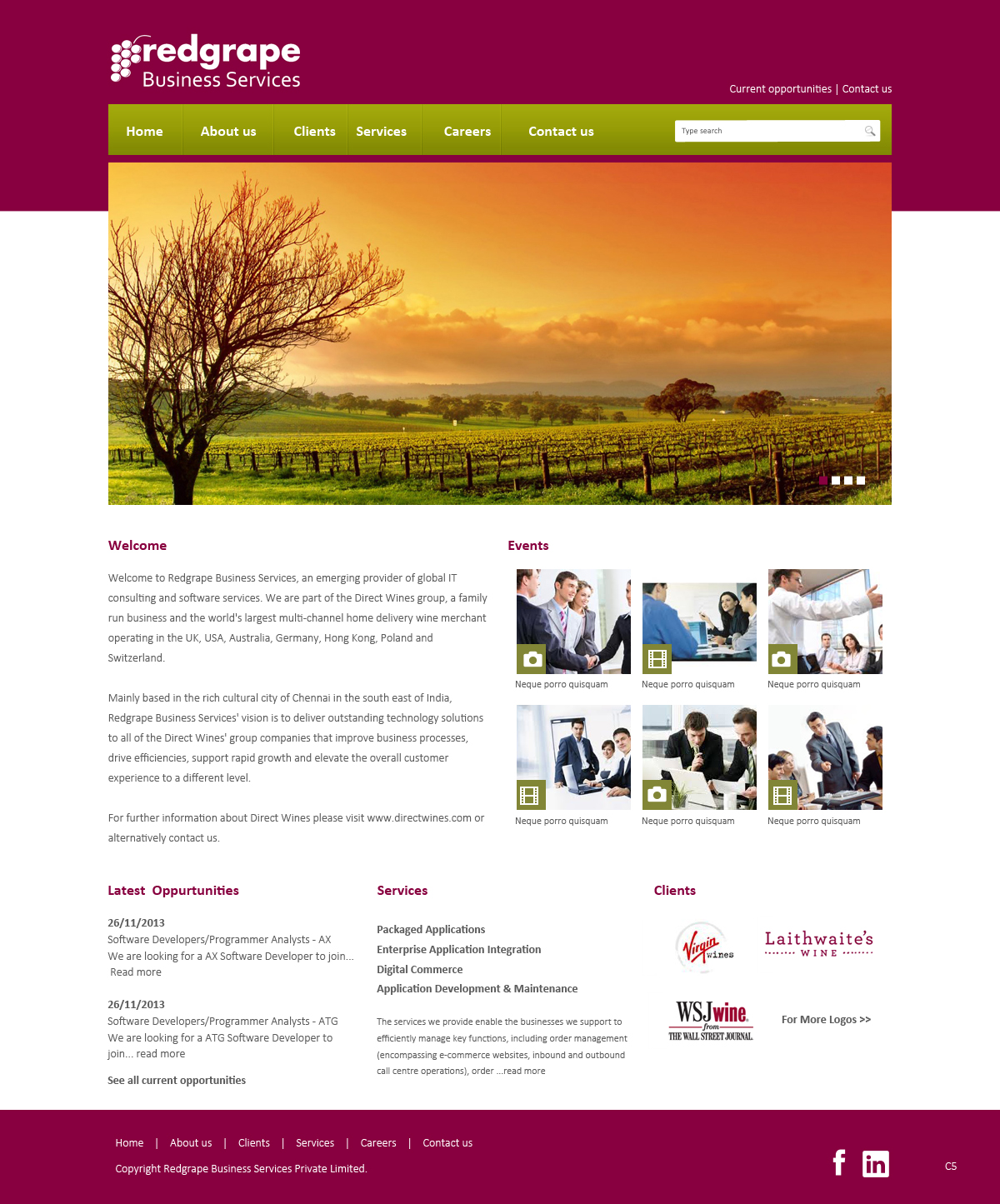 Web-Design von pb für Redgrape Business Services | Design #2923447