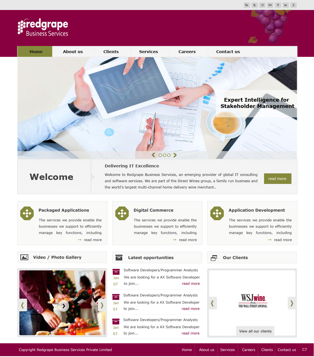 Web-Design von pb für Redgrape Business Services | Design #2923451