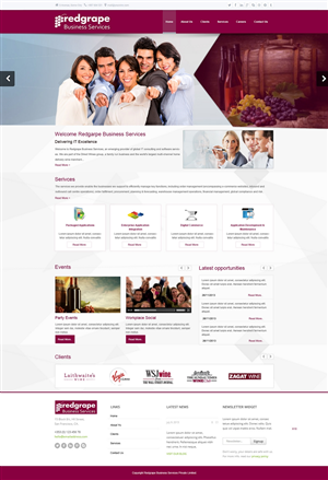 Web-Design von pb für Redgrape Business Services | Design: #2923452