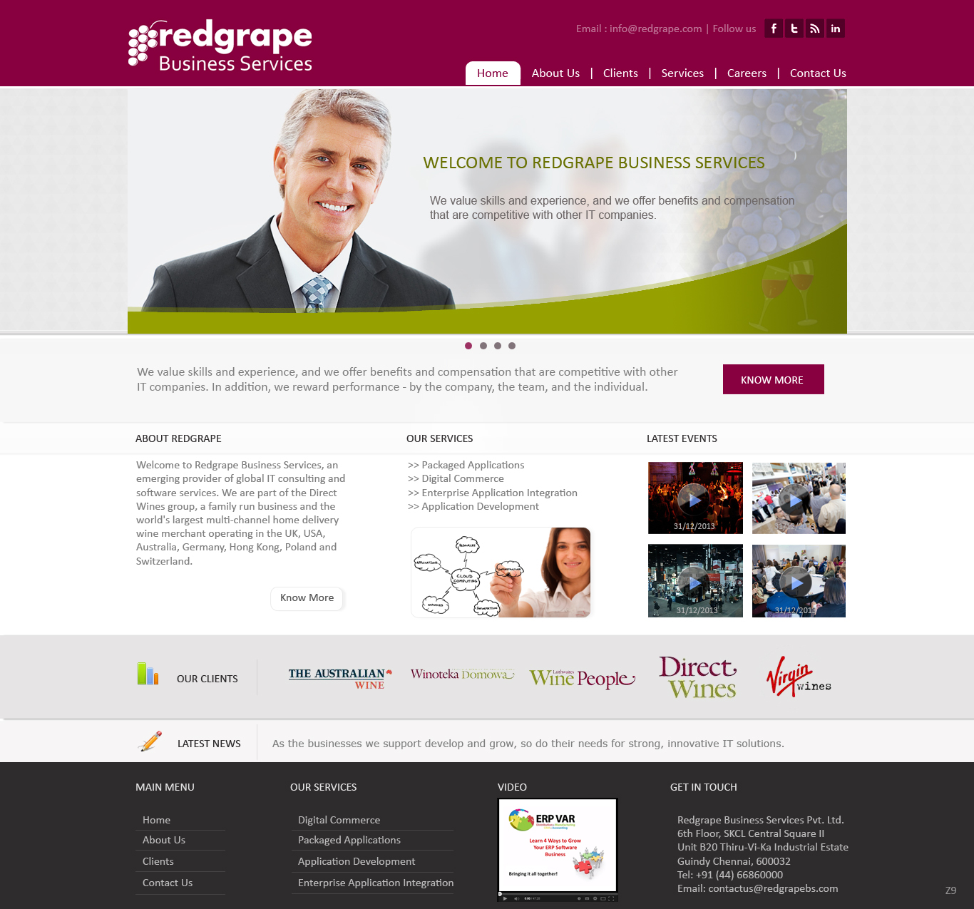 Web-Design von pb für Redgrape Business Services | Design #2923461