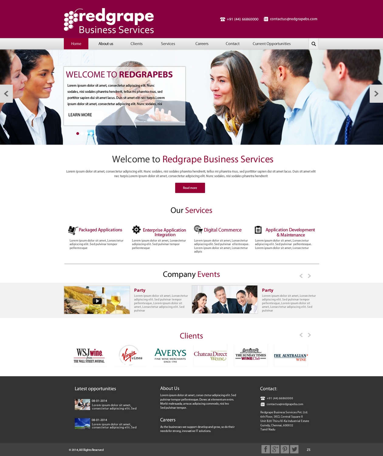 Web-Design von pb für Redgrape Business Services | Design #2927739