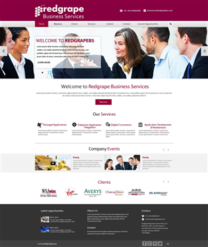 Web-Design von pb für Redgrape Business Services | Design: #2927739