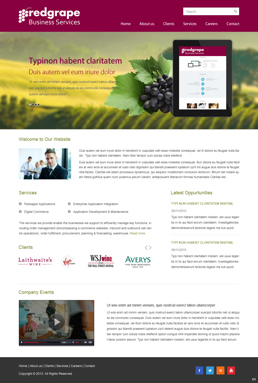 Web-Design von pb für Redgrape Business Services | Design #2927753