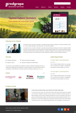 Web-Design von pb für Redgrape Business Services | Design: #2927753