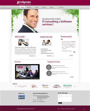Web-Design von pb für Redgrape Business Services | Design: #2927767