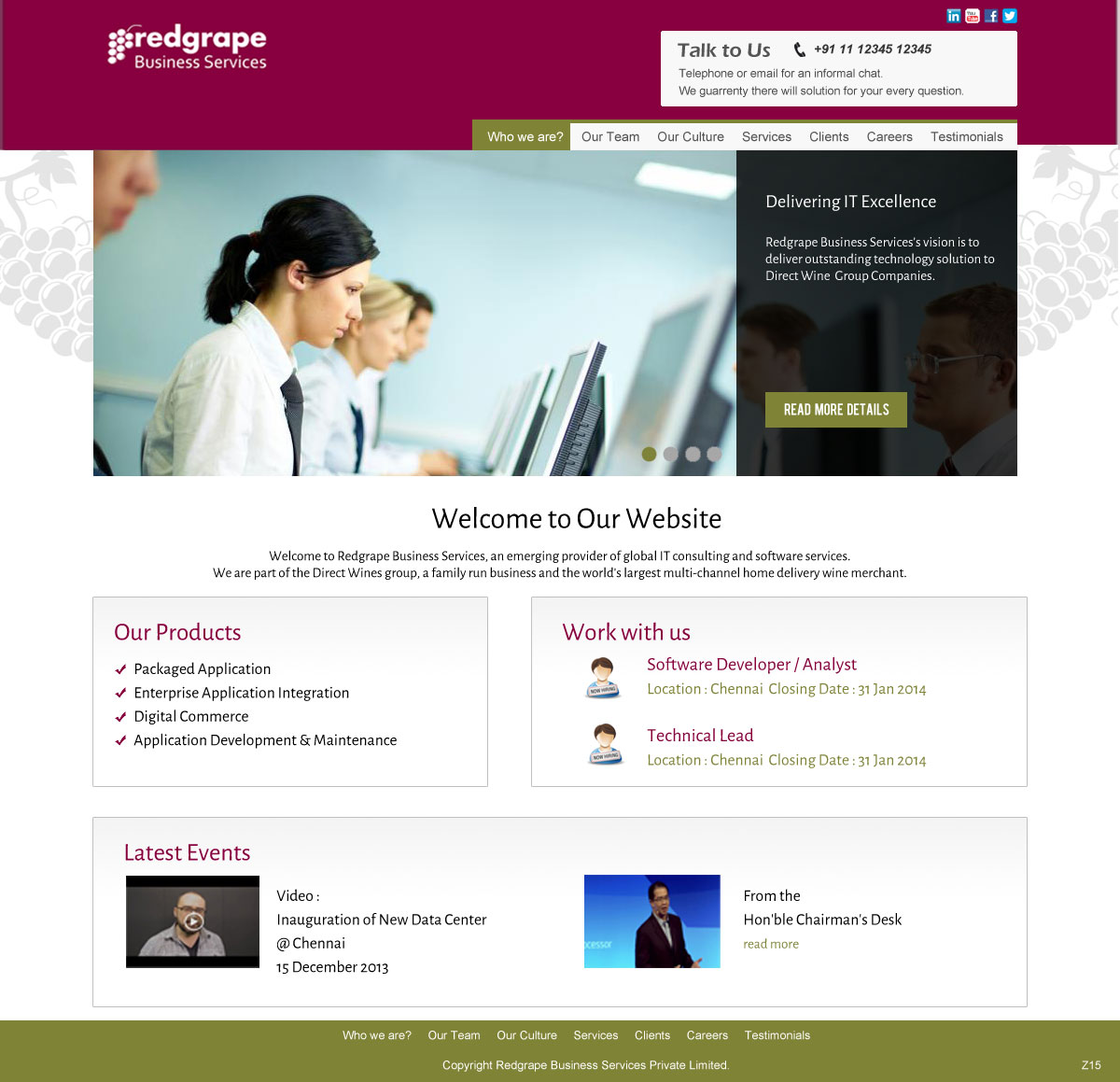 Web Design by pb for Redgrape Business Services | Design #2935469