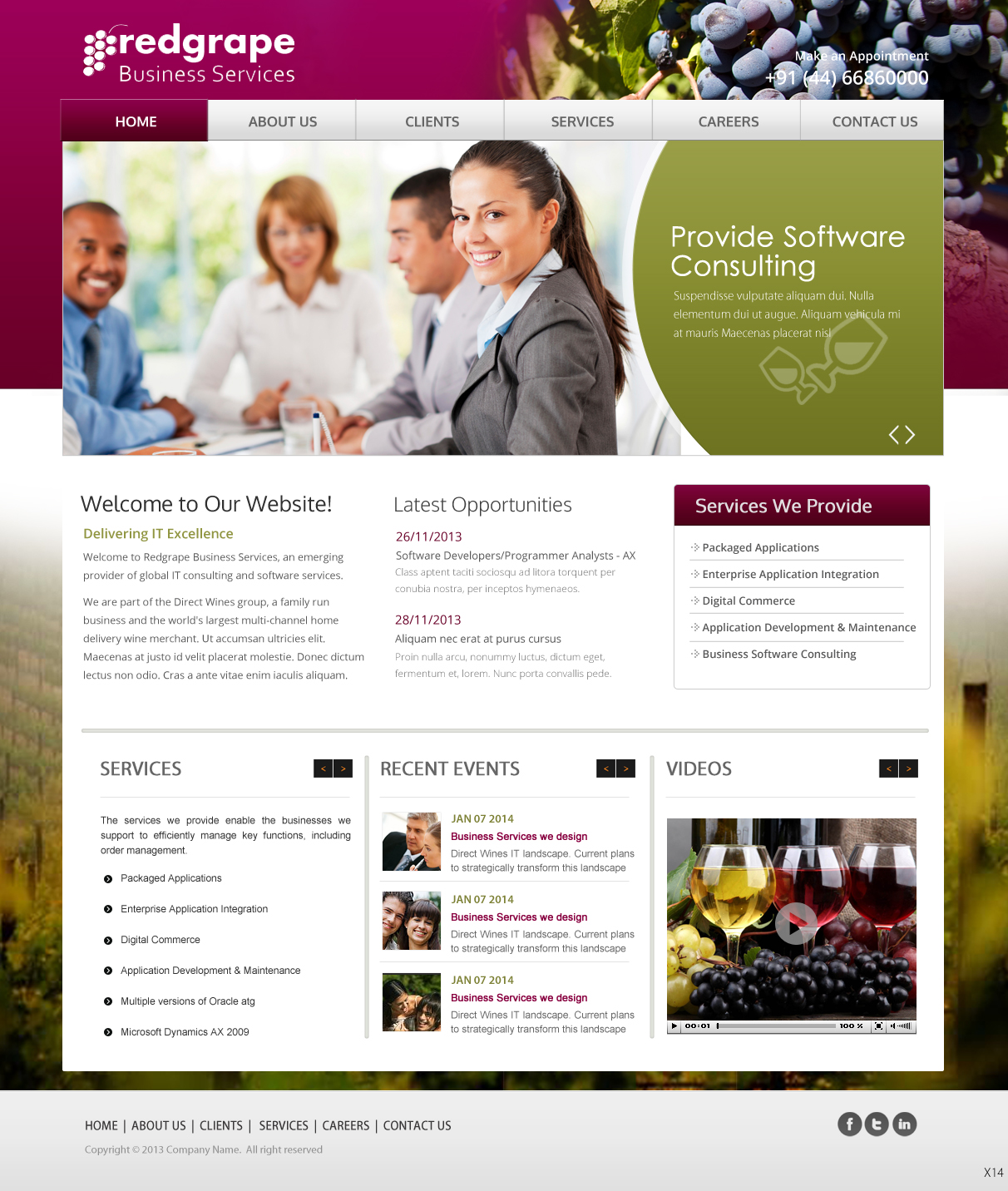 Web-Design von pb für Redgrape Business Services | Design #2935472