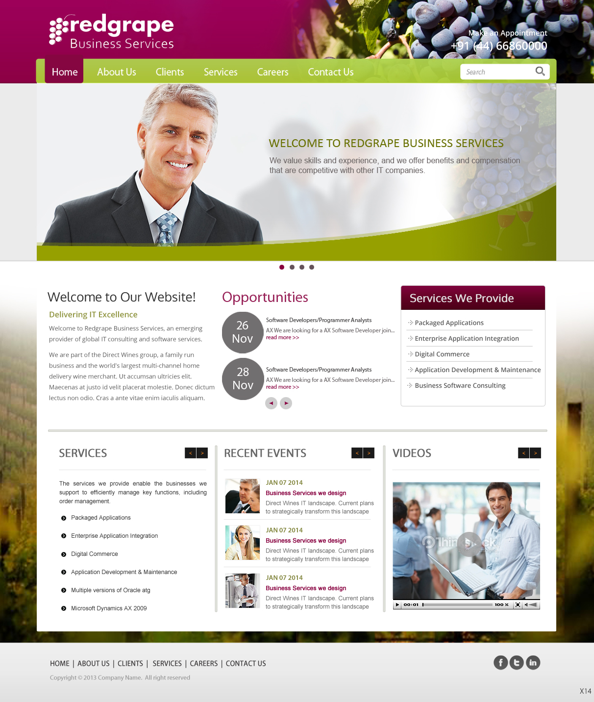 Web-Design von pb für Redgrape Business Services | Design #2978624