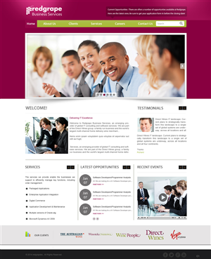 Web-Design von pb für Redgrape Business Services | Design: #2978636