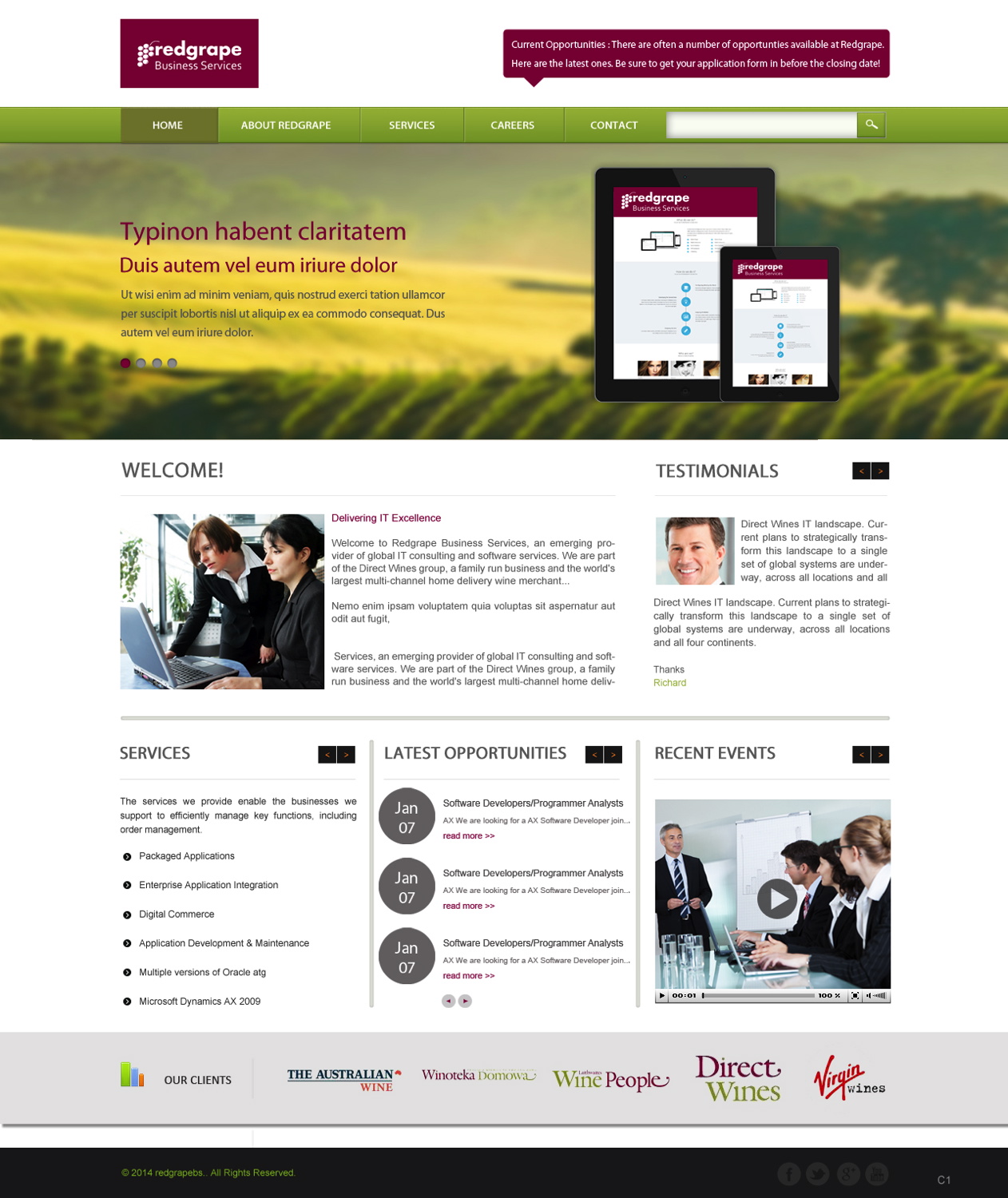 Web-Design von pb für Redgrape Business Services | Design #3043094