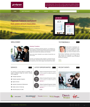 Web-Design von pb für Redgrape Business Services | Design: #3043094