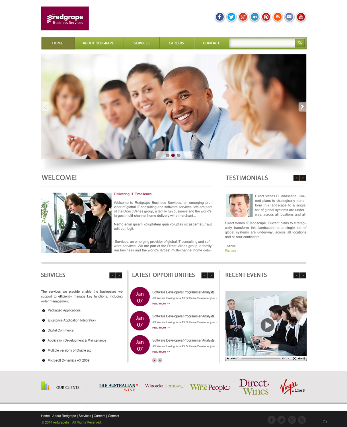 Web-Design von pb für Redgrape Business Services | Design: #3081804